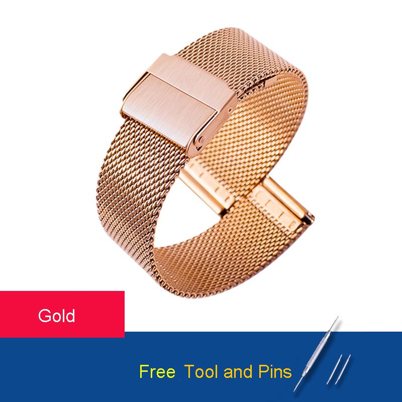 Per DW Watch Cinturino in acciaio Cinturino in maglia per Daniel Wellington Cinturino in metallo ultra sottile Bracciale universale in acciaio inossidabile 10-22 mm_voghion.com