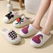 Cotton Fluffy Slippers Home Cartoon Spider Witch Hat Platform Plush Slides Couple Funny Halloween Shoes Women Men Indoor S051_voghion.com