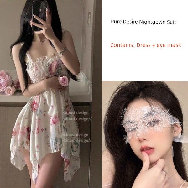 Plus Size Free From Pure Desire Sexy Intimates 2024 New Arrival Small Chest Date Ral Slip Nightdress Seduction Pamas_voghion.com