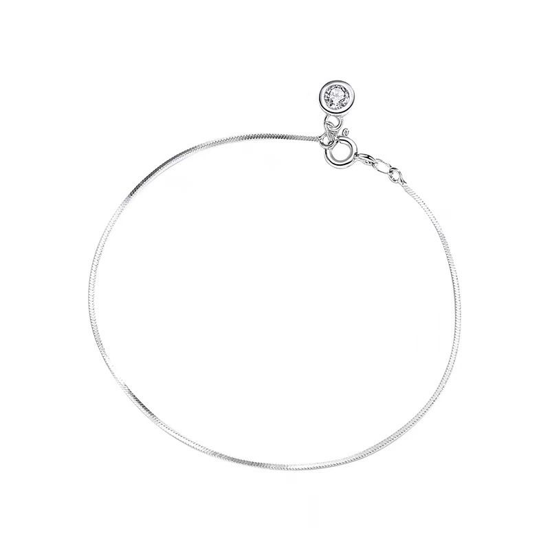 Bracciale in osso di serpente a bolle placcato argento per donna, semplice gioiello alla moda in stile coreano_voghion.com