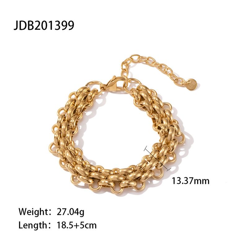 INS internet celebrity new titanium gold stainless steel geometric chain women's bracelet jewelry_voghion.com