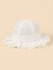 1 Unisex Baby Bucket Hat, Boys Girls Sun Hat, Four Seasons Breathable And Comfortable Simple Solid Color Lace Soft Brim Children's Sun Hat With Chin S_voghion.com