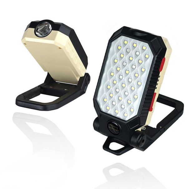 1 luz de trabajo COB con carga USB, linterna de mantenimiento plegable multifunción con imán_voghion.com