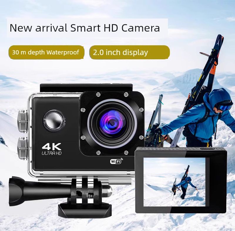 4K HD Sports Motorcycle Helmet Road Bike Recorder Front And Rear Dual Color WiFi Touch Screen Camera_voghion.com