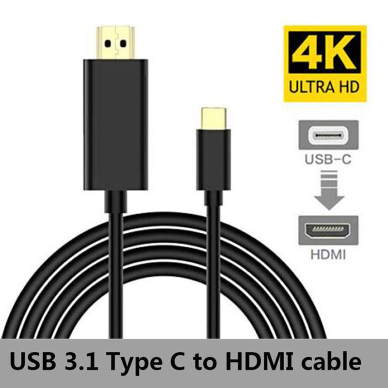 Adaptateur USB 3.1 Type C vers HDMI 2.0 4K pour TV, téléphone portable, tablette, HDTV_voghion.com