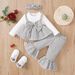 "Elegante geruite strik babymeisjesoutfitset - top met lange mouwen en broek, zachte polyestermix, prinsessenstijl (1-3 jaar, 80-100 cm)"_voghion.com
