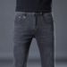 Vêtements pour hommes, nouveaux jeans noirs et gris, pantalons slim décontractés et extensibles de marque tendance pour hommes, simples et à la mode, pour toutes les saisons_voghion.com