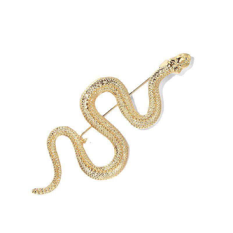 exaggerated snake brooch retro personality fashion geometric python badge coat pin decoration female_voghion.com