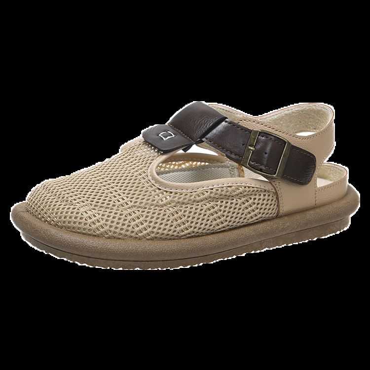 Sandali piatti comodi da donna - Scarpe romane premaman traspiranti con suola morbida (antiscivolo, supporto plantare, da spiaggia e casual)_voghion.com
