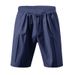 Pantaloncini da spiaggia casual larghi e larghi da uomo in lino sottile e traspirante TK, taglie forti_voghion.com