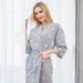 Spring And Summer Thin Women's Cotton Bathrobe Double Gauze Jacquard Couple Nightgown Home Nightdress Pajamas_voghion.com