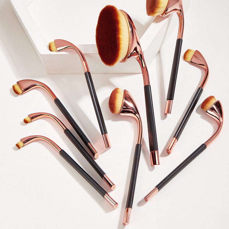 9 makeup brushes set, drag bucket, eye shadow brush, foundation brush, beauty tools GUJHUI_voghion.com