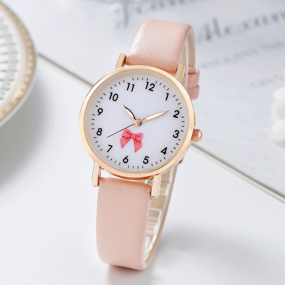 Nuovo simpatico fiocco decorazione studentessa celebrità Internet femminile vendite in live streaming piccolo orologio stile semplice e tempestivo_voghion.com