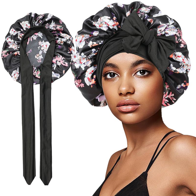 Hot Selling Printed Two Ribbon Elastic Women's Sleeping Cap Hair Care Cap Shower Cap Factory Direct Sales_voghion.com