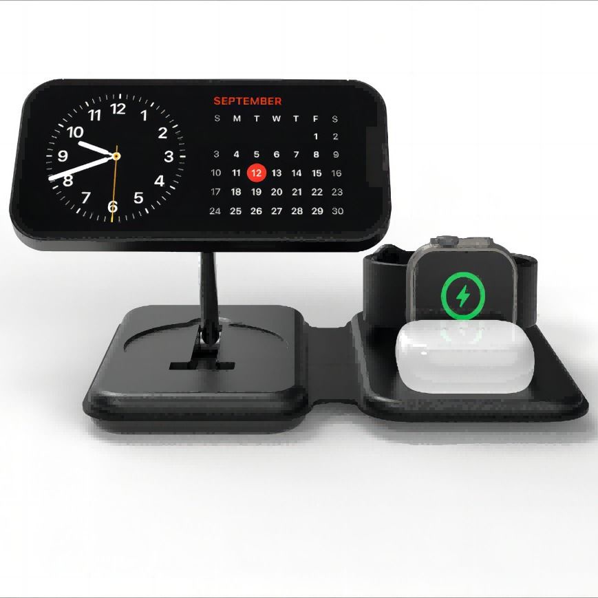 Caricabatterie wireless magnetico multifunzione 3 in 1 Caricabatterie wireless magnetico 3 in 1_voghion.com