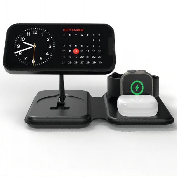 Caricabatterie wireless magnetico multifunzione 3 in 1 Caricabatterie wireless magnetico 3 in 1_voghion.com