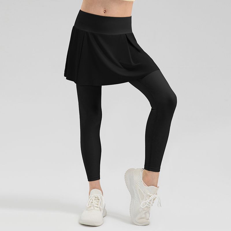 Kids Clothing Girls Sports Trousers Two Piece Cloud Feeling Skin Friendly Yoga Pants Skirt Sunscreen Quick Drying Outdoor Sports Trousers_voghion.com