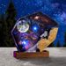 Interstellar Epoxy Lamp Space Galaxy Astronaut Resin Wood Art Spacecraft Night Light_voghion.com