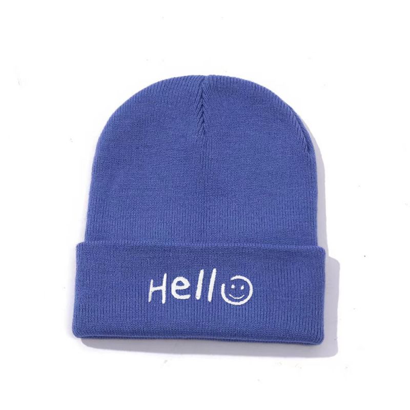 Peripheral Hats Wool Knitted Hats Cold Proof Warm Hats Men And Women Letters Autumn And Winter_voghion.com
