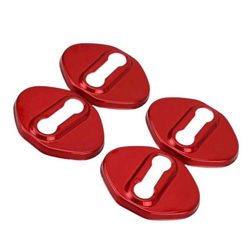 4 τεμάχια προστατευτικό κάλυμμα αγκράφα κλειδαριάς πόρτας κόκκινο διακοσμητικό στυλ ανθρακονήματος κατάλληλο για Honda CR-V 2007-2017 2018 2019 2020 2021 2022_voghion.com