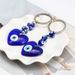 New Heart-shaped Keychain, Five-pointed Star Devil's Eye Keychain, Car Key Pendant, European And American Jewelry._voghion.com