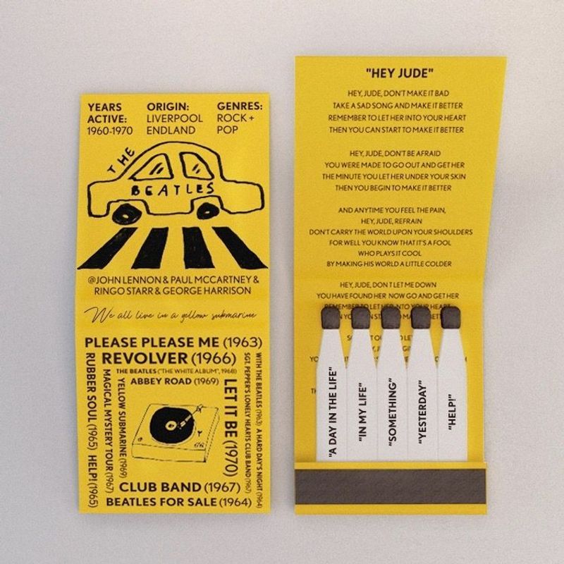 Book-style Matches Nostalgic Creative Tribute To Classic Band The Beatles Gift High Aesthetic_voghion.com