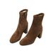 Herbst Winter Neue Britischen Stil Martin Kurze Square Toe High Heel Vielseitig Mode Elastische Dünne Stiefel Modische_voghion.com