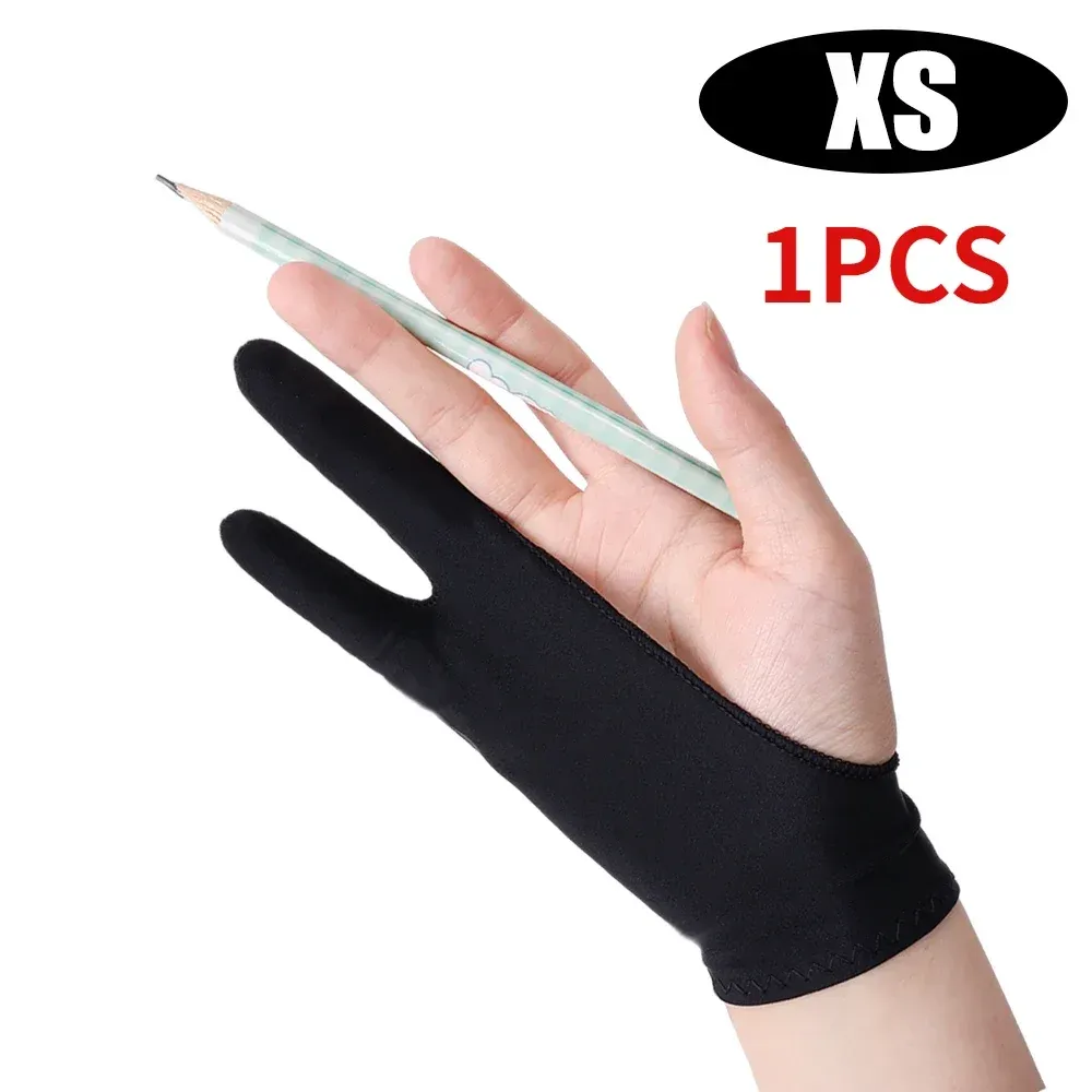 Two-finger Artist Gloves Anti-touch For Drawing Graphics Tablet IPad Sketch Smudge Guard Palm Rejection Art Glove_voghion.com