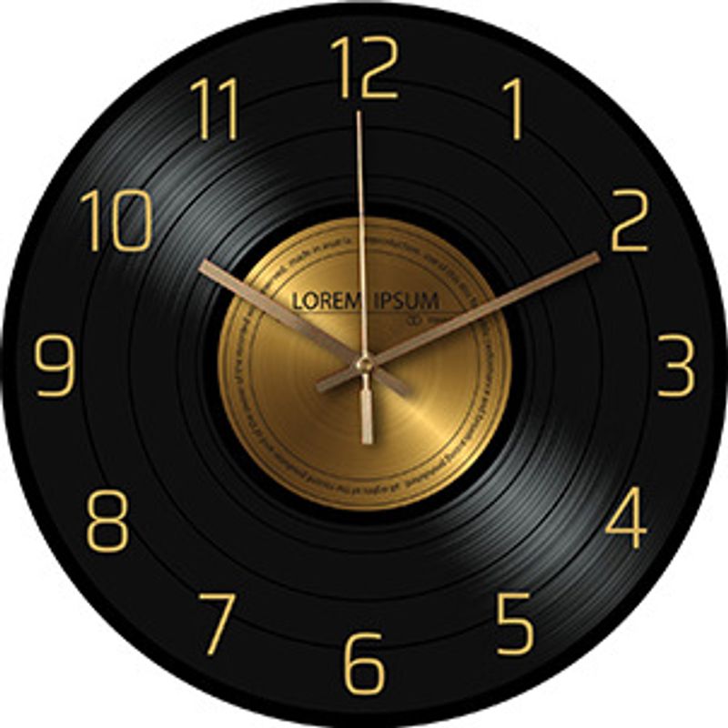 Sienas pulksteņi Retro CD ieraksts Vinila Mājas Dzīvojamā istaba Radoša apdare Rūdīta stikla pulkstenis_voghion.com
