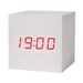 LED Creative Voice-Controlled Digital Electronic Alarm Silent Student Night Light Bedside Square Cute Wooden Clock_voghion.com