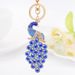 Ligh Luxury Diamond-Encrused Peacock Alloy Keychain For Women, Bag Pendan, Creaive Small Gif, Car Decoraion_voghion.com