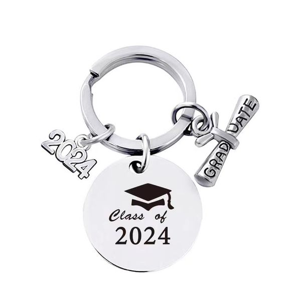 2024 Hot Selling Stylish Individual Stainless Steel Keychain Pendant, Graduation Season Gift Engraved Metal Keychain_voghion.com