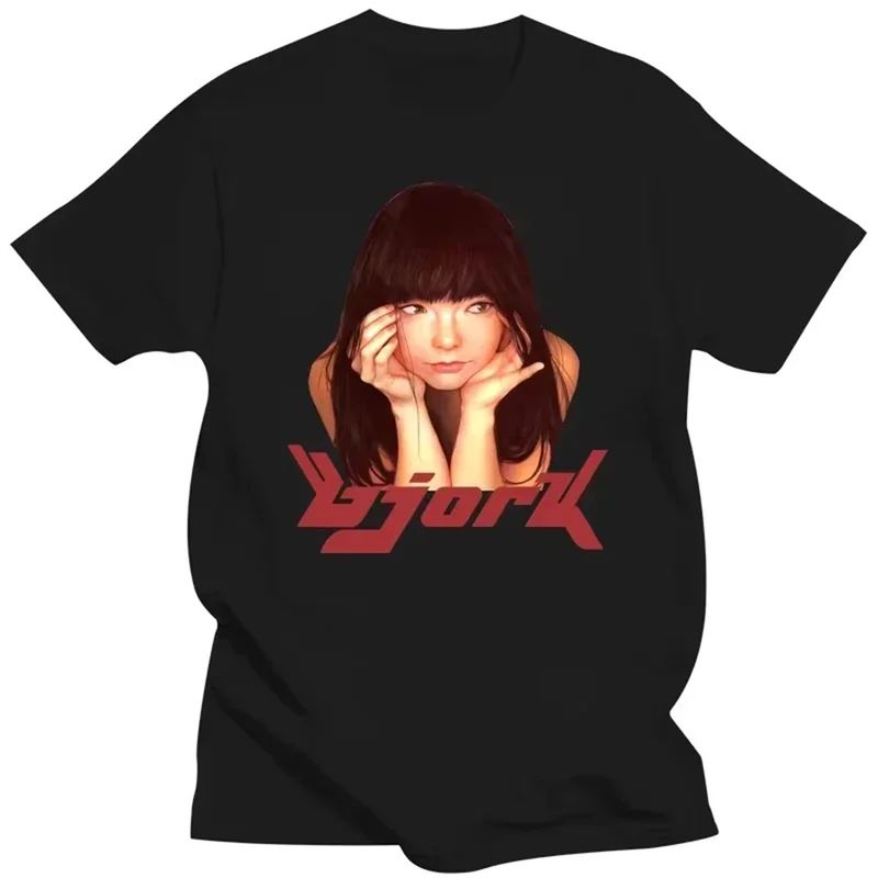 Sokak Giyim Bjork Müzik Albümü Tişört Ağır Konser Pamuklu Tişört Rahat Vintage Hip Hop Erkek Kadın Unisex Büyük Boy Hayranlar Hediye Üstleri._voghion.com