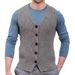 Hären Hierscht a Wanter nei gestrickte Pullover Slim Fit mat ënneschter Wollweste SY0163_voghion.com