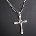 Collana con ciondolo a forma di croce in cristallo con strass dell'attore dei film Fast and Furious Dominic Toretto, gioielli da uomo_voghion.com