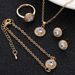 Set di gioielli da donna, cinque pezzi, con orecchini pendenti in zircone, collana, anello e bracciale, regalo per appuntamenti_voghion.com