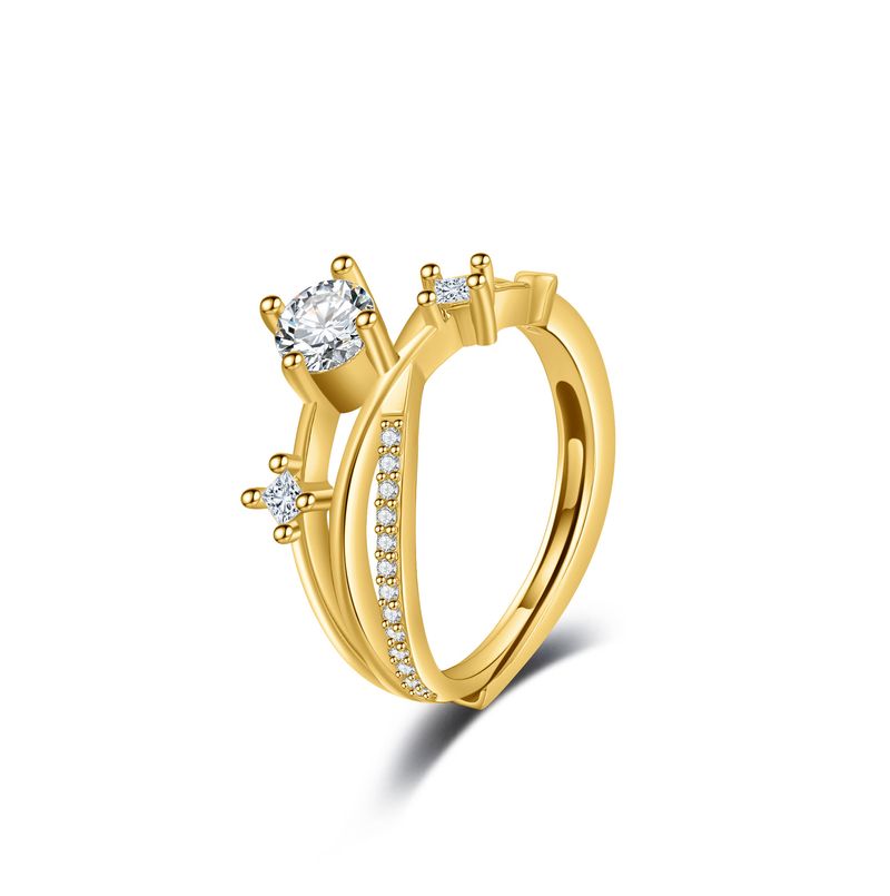 Trendy New Cosmic Planet Orbit Ring For Women, Niche High-End Luxury Diamond Jewelry_voghion.com