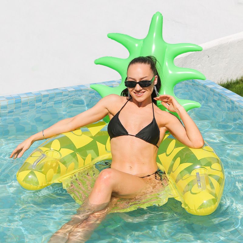 Inflatable Animal-Shaped Hammock With Cup Holder & Mesh Seat - Floating Water Chair For Pool, Lake & Beach Relaxation_voghion.com