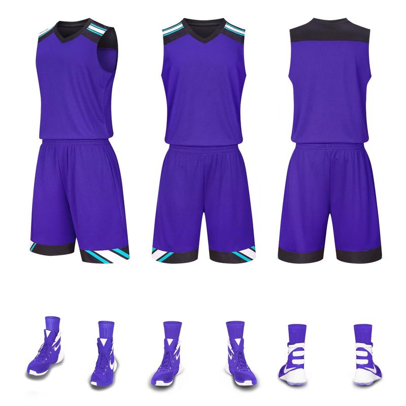 Basketbalpak voor volwassenen voor kinderen, voor leerlingen van de basisschool en middelbare school, ademend en snel drogend sporttrainingsteam_voghion.com