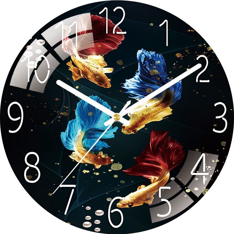 Wall Living Room Home Decor Quartz Wall-Mounted No-Drill Hanging Internet Celebrity Creative Silent Bedroom Clock_voghion.com