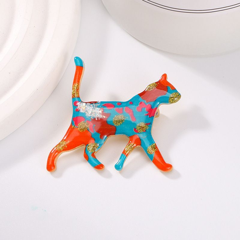 Simple And Fashionable Personalized Color Cute Cat Brooch Animal Kitten Corsage Accessories New Pin Bag Buckle Female_voghion.com