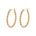 Orecchini a cerchio intrecciati alla moda da passerella, stile semplice, in acciaio inossidabile, placcati oro sotto vuoto_voghion.com