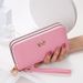 Wallet Card Cases Ladies Wallet New Bow Double Pull Wallet Fashion Mobile Phone Bag Simple Girlish Style_voghion.com