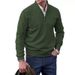 Maglione invernale da uomo in cashmere con cerniera basic, maglione in pile più spesso, mezza cerniera, dolcevita, pullover caldo, abbigliamento esterno sottile da uomo_voghion.com