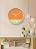 Yipula 7052 Simple Modern Wall Round Plastic Battery Scanning Silent Bedroom Nordic Clock_voghion.com