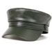 Trendy fashionable PU fl top beret British trendsetters, handsome octagonal for men women, casual and trendy hip-hop_voghion.com