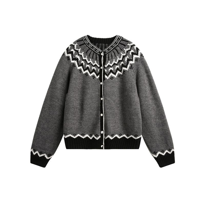 Herrenbekleidung Winter Neue Retro Isländische Wollstrickjacke Herren Strickjacke_voghion.com