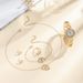 Ladies new watch set gold diamond temperament versatile hollow strap ladies quartz watch set_voghion.com