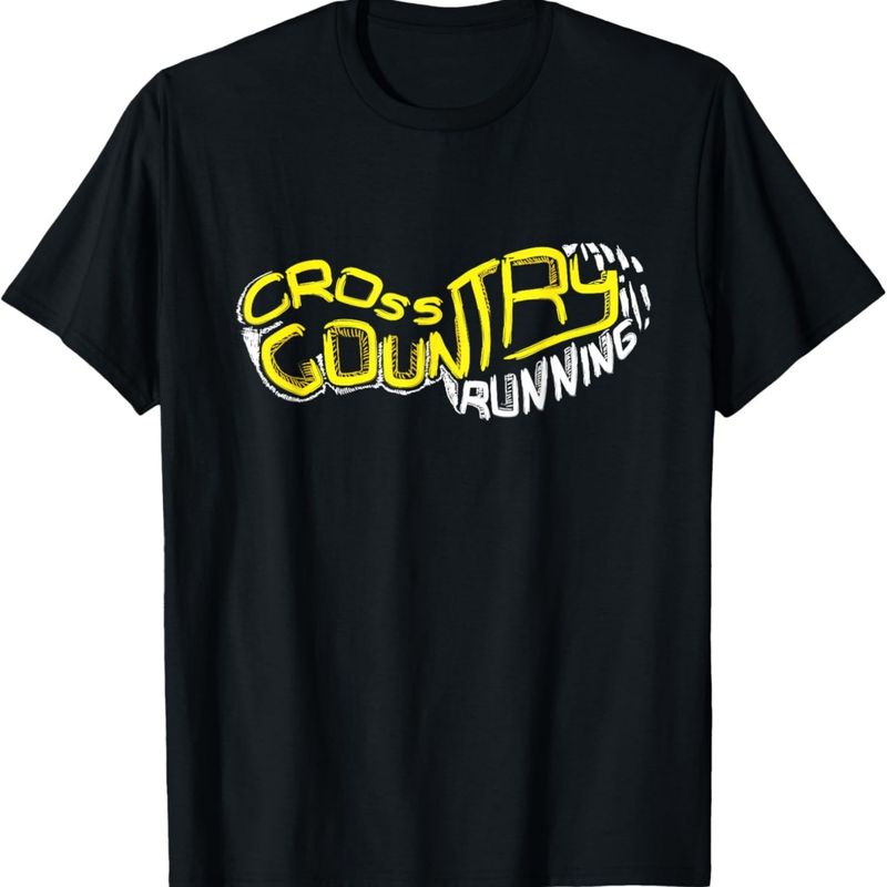 Cross Country Running Shoe Imprint CC Runner Gift Idea T-Shirt._voghion.com