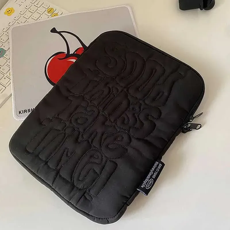 Broderimönster Söt stötsäker fodral för 11, 13, 14 tums iPad för bärbar dator och surfplattaC241101_voghion.com